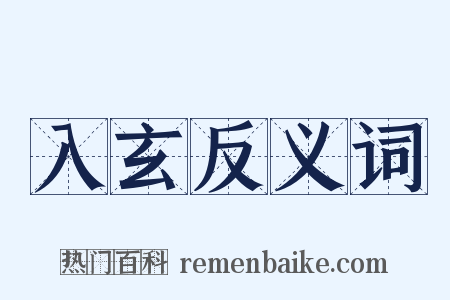 入玄反义词是什么意思的图片
